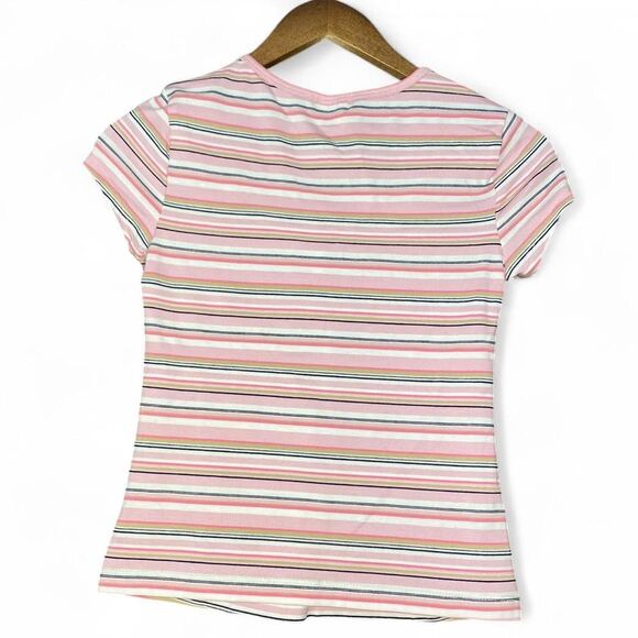 y2k 2000s pink quarter button baby tee - Picture 4 of 4